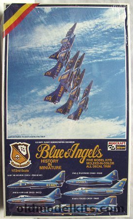Hasegawa 1/72 Blue Angels History /A-4F Skyhawk / F9F Panther / F9F Cougar / F11F Tiger / F-4J Phantom Kits, 1209 plastic model kit